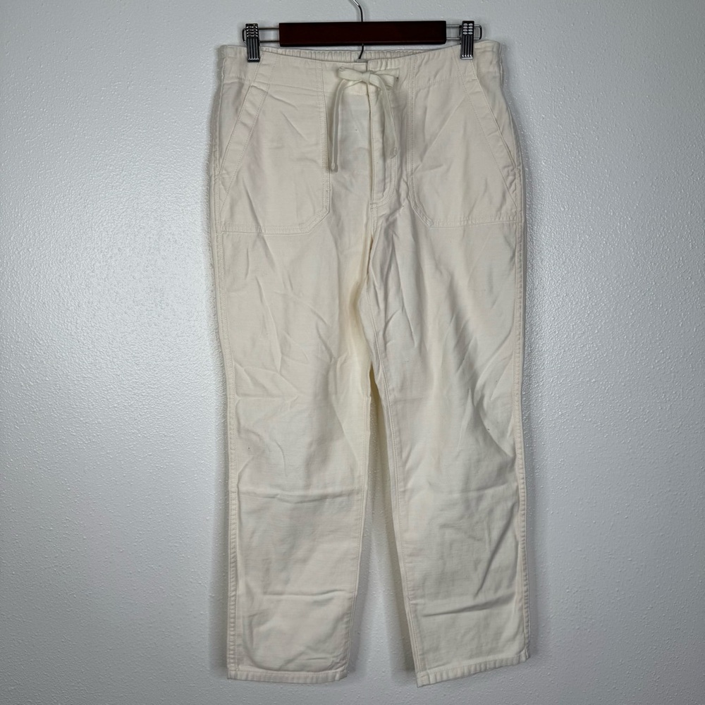 J. Crew Cream Ankle Cropped Pants